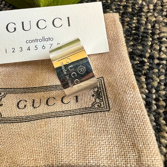 Gucci Jewelry - Gucci 925 sterling silver wide ring size 7